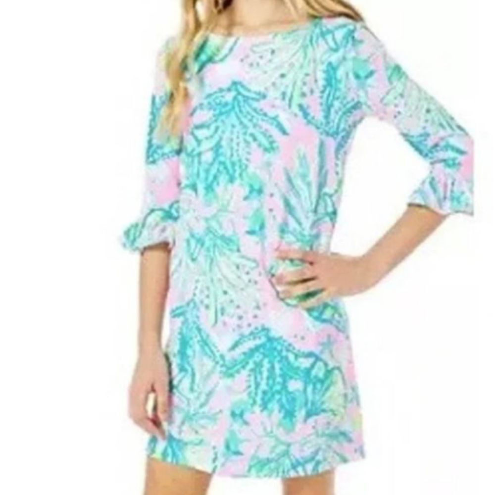 Lilly‎ Pulitzer Mini Sophie Dress Girls XL 12/14 Pink Blue